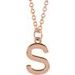 18K Rose Gold-Plated Sterling Silver Initial S Dangle 18