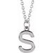 Sterling Silver Initial S Dangle 18