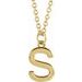 18K Yellow Gold-Plated Sterling Silver Initial S Dangle 18