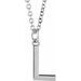 Sterling Silver Initial L Dangle 16