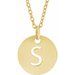 18K Yellow Gold-Plated Sterling Silver Initial S 16-18