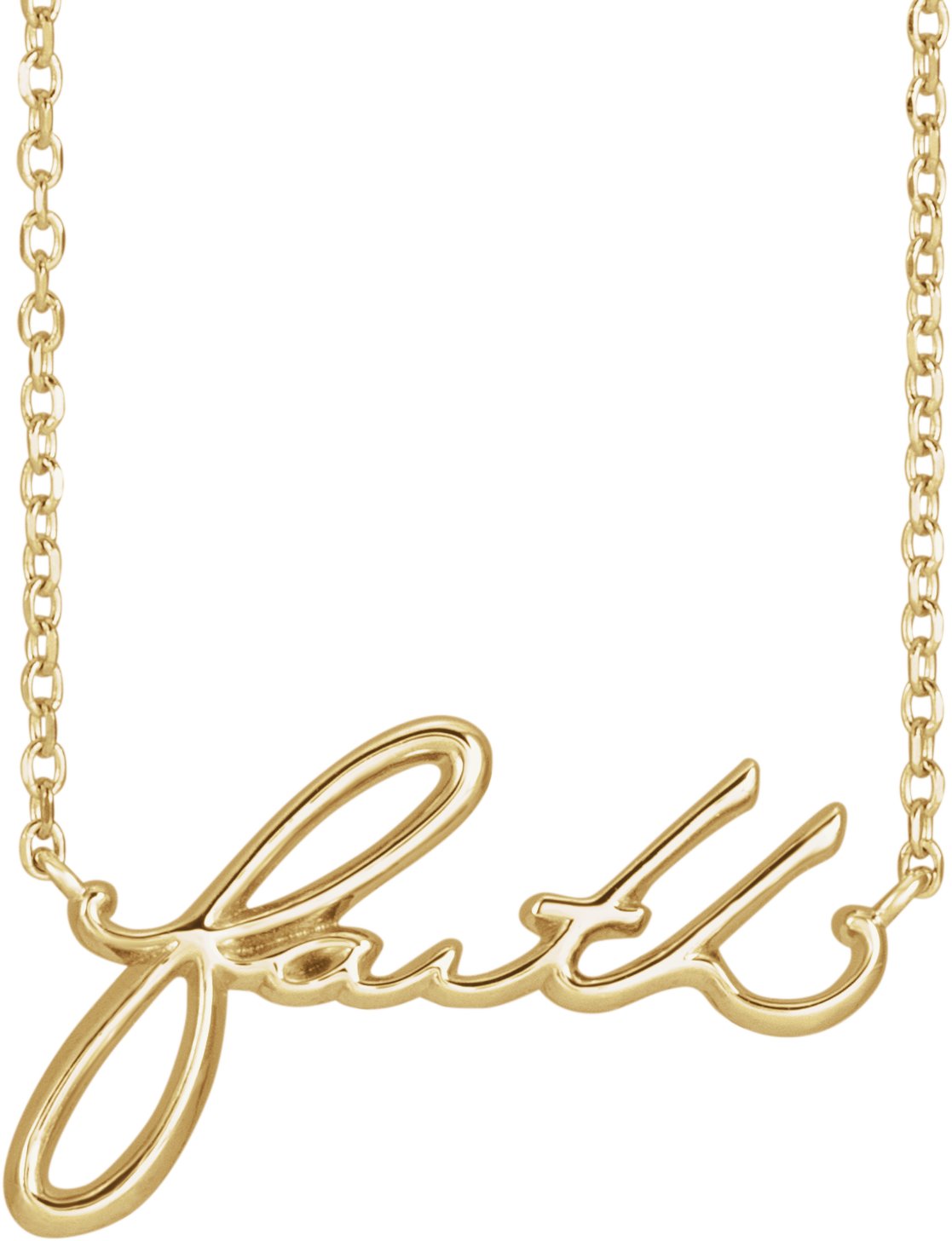 14K Yellow Faith 16" Necklace