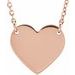 18K Rose Gold-Plated Sterling Silver 8x7.2 mm Heart 16-18