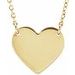 18K Yellow Gold-Plated Sterling Silver 8x7.2 mm Heart 16-18
