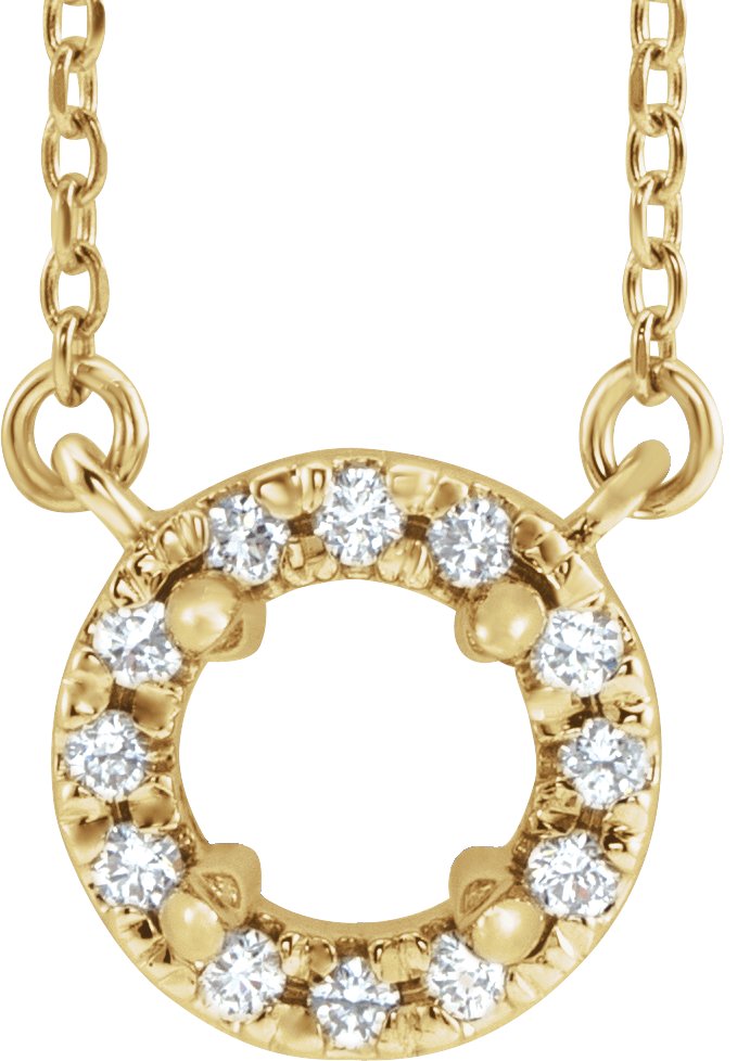 French-Set Halo-Style Necklace or Center