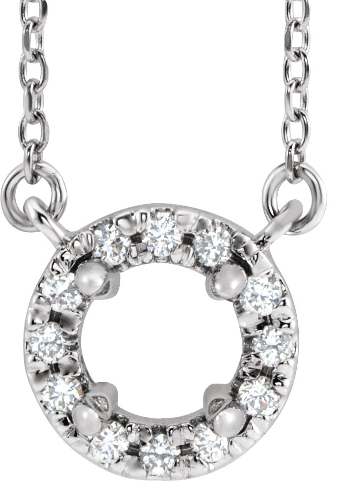French-Set Halo-Style Necklace or Center