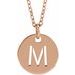 18K Rose Gold-Plated Sterling Silver Initial M 16-18