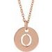 18K Rose Gold-Plated Sterling Silver Initial O 16-18