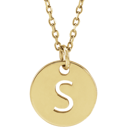 initial disc necklace