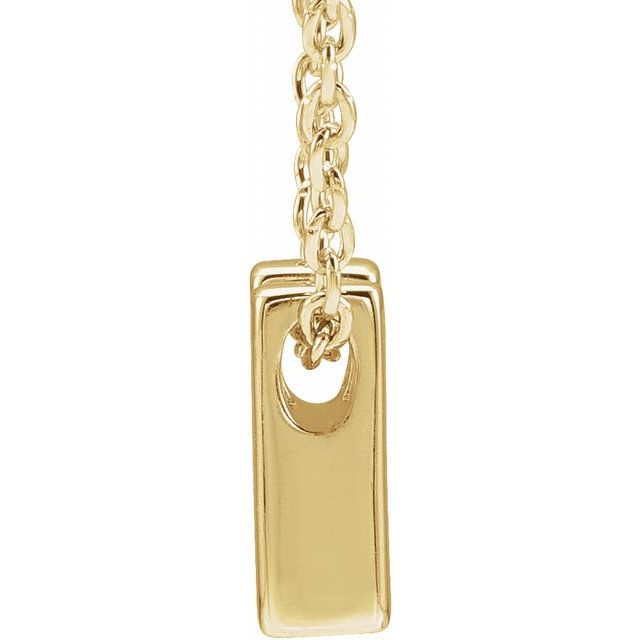 14K Yellow Initial H Slide Pendant 16-18 Necklace 