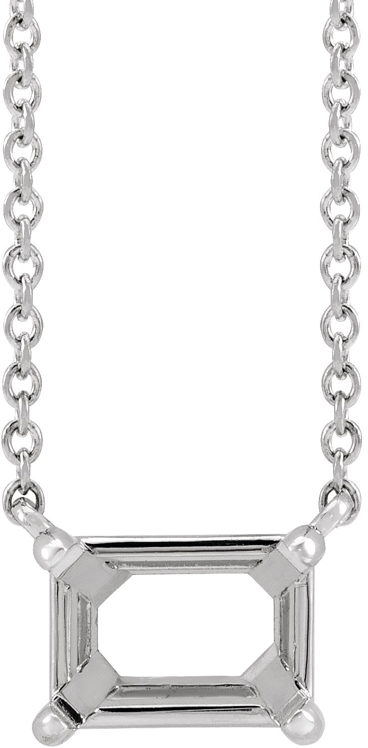 Emerald Claw-Prong Solitaire Necklace or Center