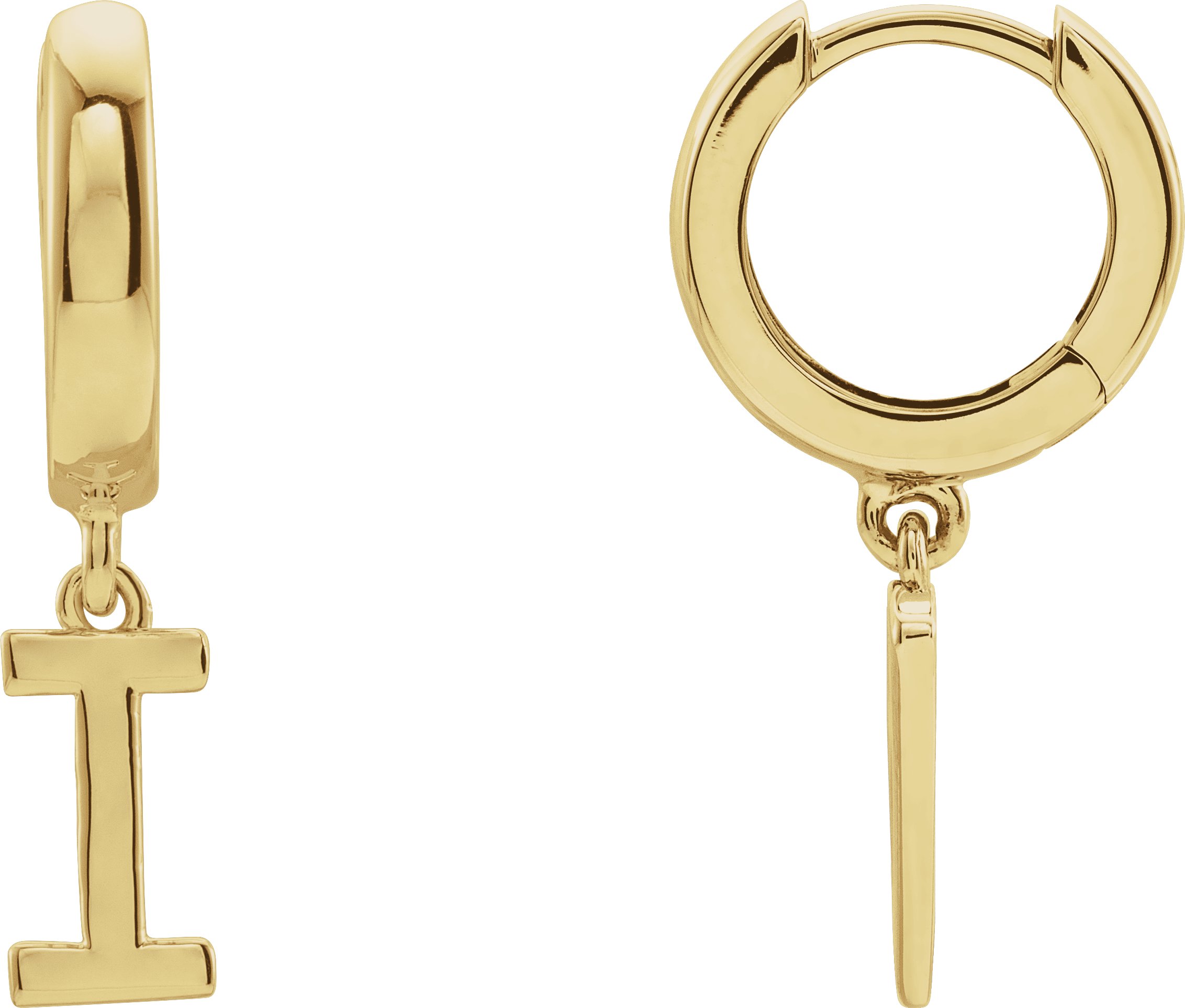 18K Yellow Single Initial I Earring Ref. 16689042