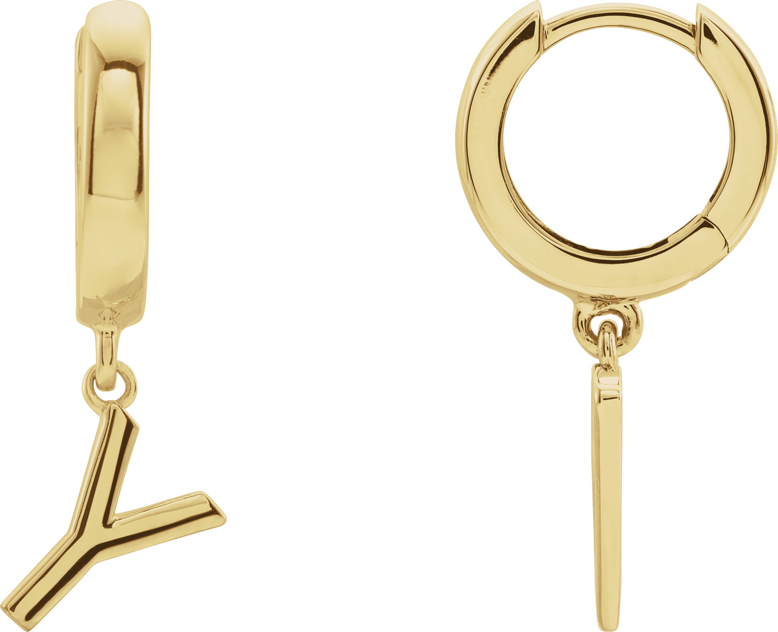 14K Yellow Single Initial Y Earring Ref. 16689151