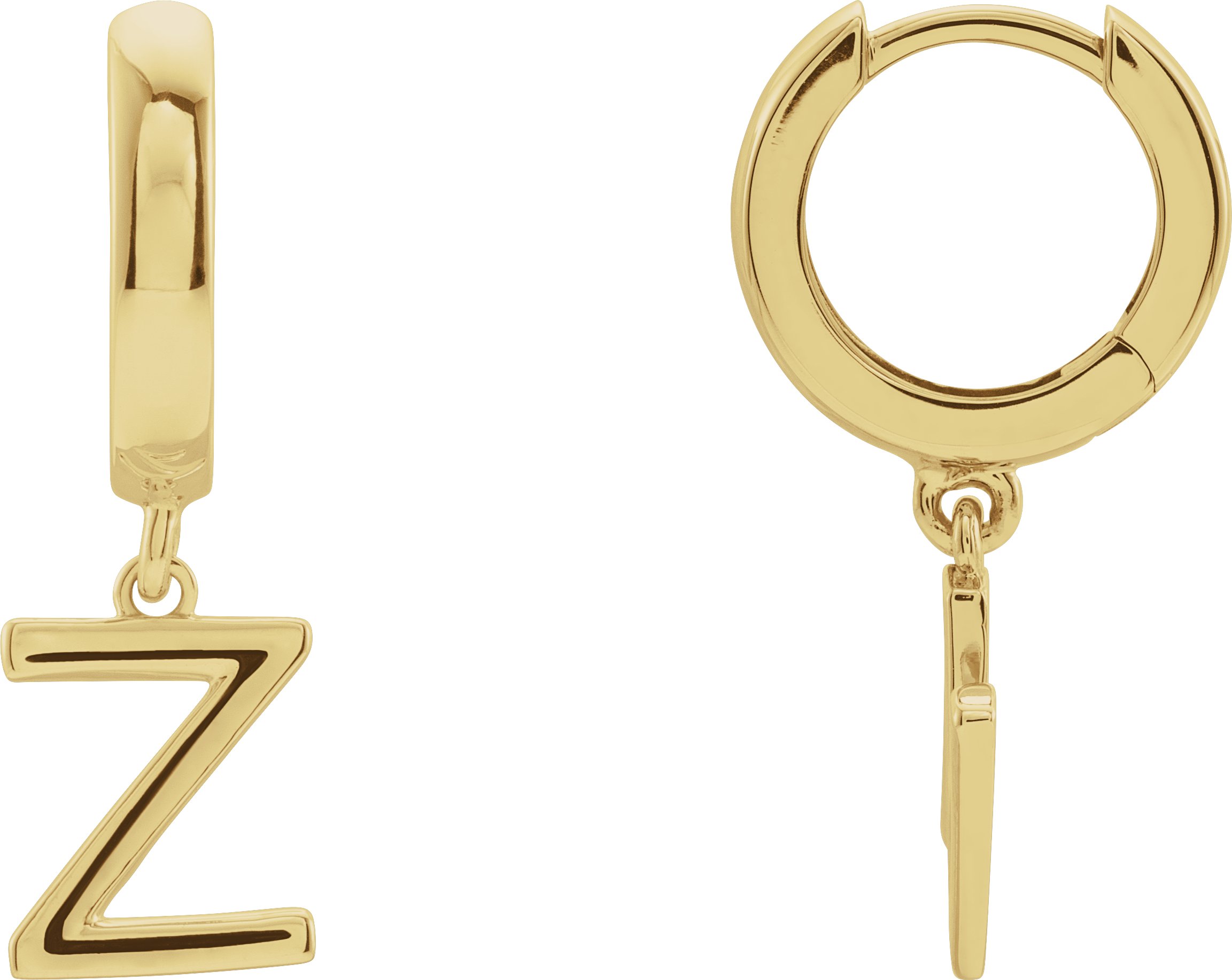 14K Yellow Single Initial Z Earring Ref. 16689158