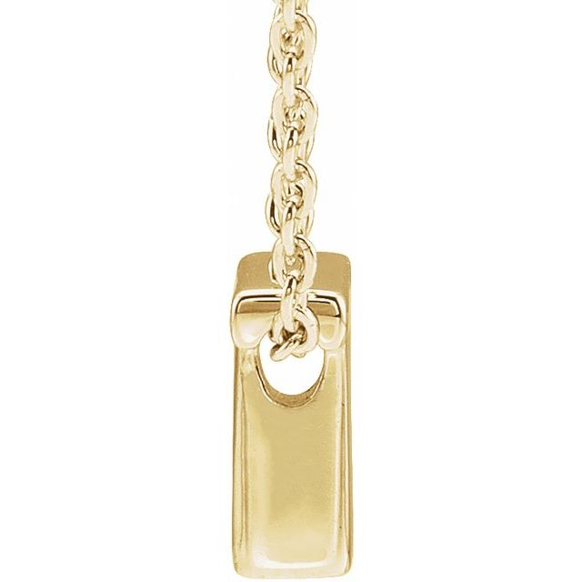 14K Yellow Initial T Slide Pendant 16-18 Necklace 