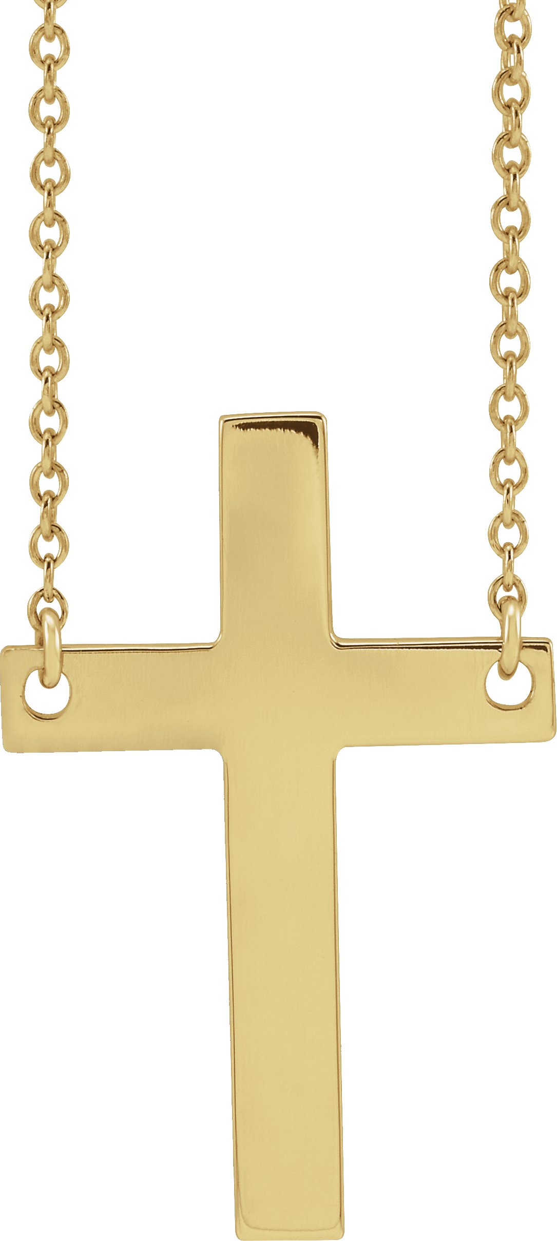 14K Yellow Cross 16" Necklace