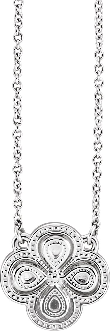 Sterling Silver 18 inch Clover Necklace Ref. 12591623
