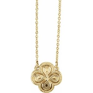 14K Yellow Clover 18