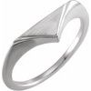 14K White 11.5x6 mm Geometric Signet Ring Ref. 16510834