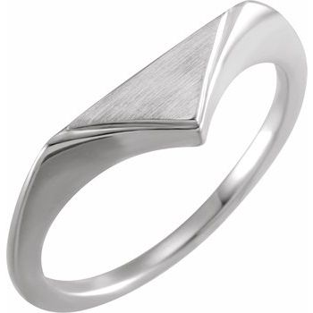 Platinum 11.5x6 mm Geometric Signet Ring Ref. 16510837