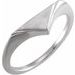 14K White 11.5x6 mm Geometric Signet Ring
