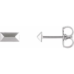 Sterling Silver Geometric Stud Earrings