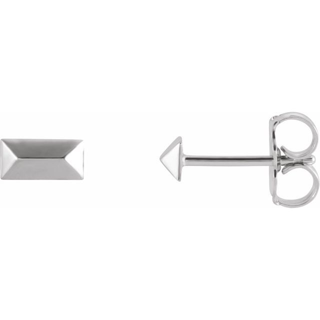 Sterling Silver Geometric Stud Earrings