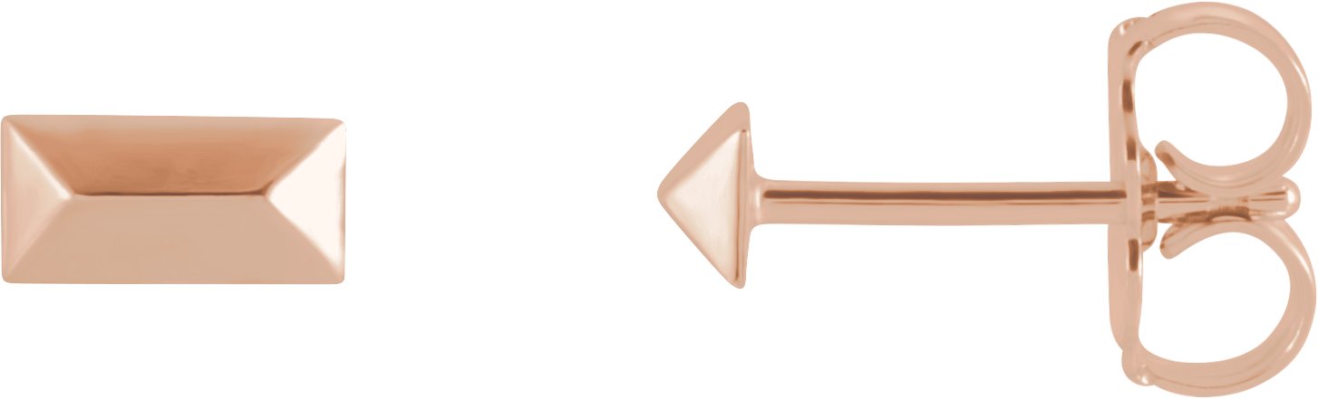 14K Rose Geometric Stud Earrings Ref. 16854680