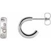 14K White .125 CTW Diamond Hoop Earrings Ref. 16854588