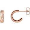 14K Rose .125 CTW Diamond Hoop Earrings Ref. 16854590