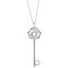 Sterling Silver Mother's Key 16 18 inch Necklace Ref. 16774465