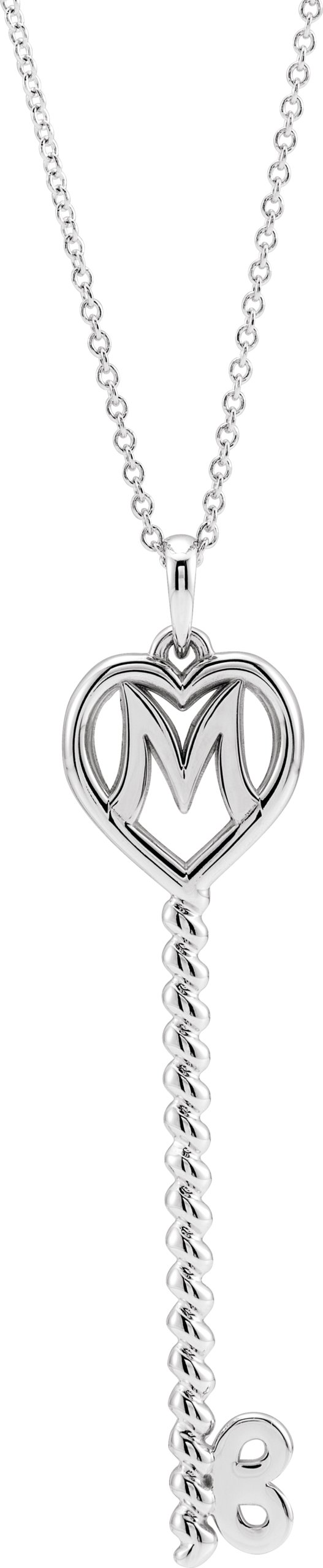 14K White Mother-s Key® 16-18" Necklace