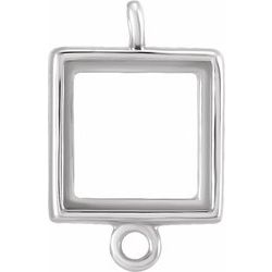 Square Bezel Intermediate Link with Rings