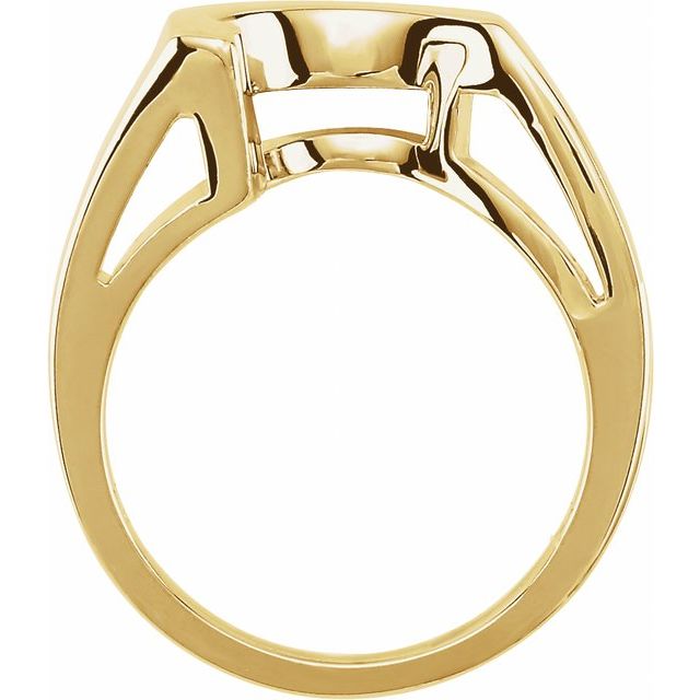 14K Yellow Matching Band for 6.5 mm Round Engagement Ring