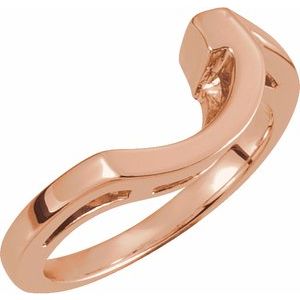 14K Rose Matching Band for 5.8 mm Round Engagement Ring