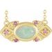 14K Yellow Natural Ethiopian Opal & Natural Pink Sapphire Vintage-Inspired 18