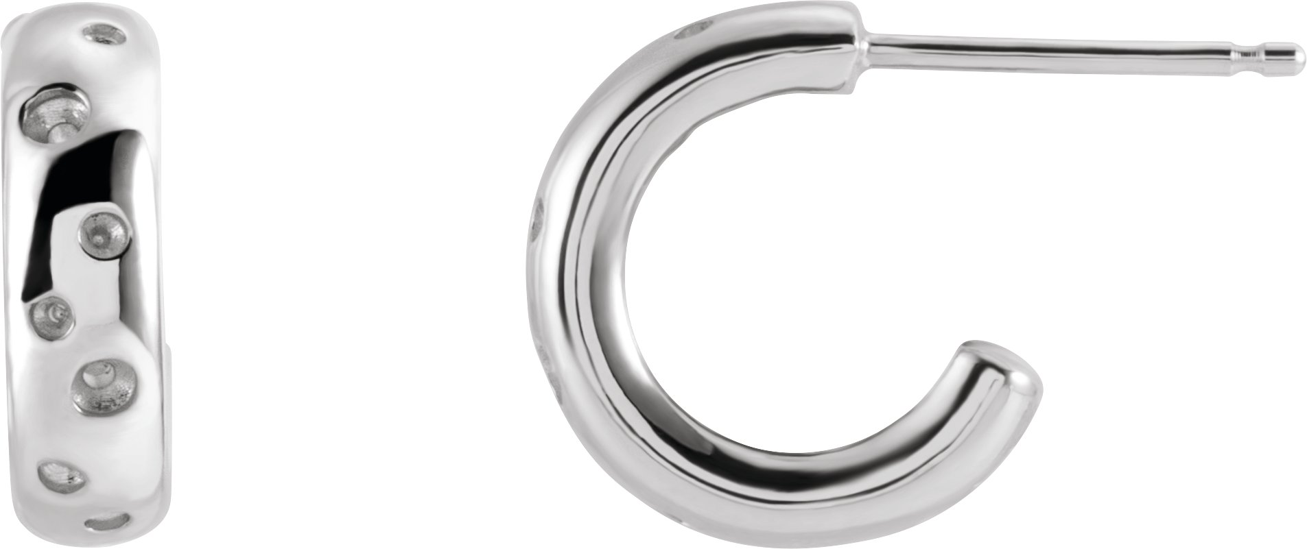 Platinum Right Hoop Earrings Ref. 16854586