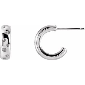 Sterling Silver Left Hoop Earrings Ref. 16854582