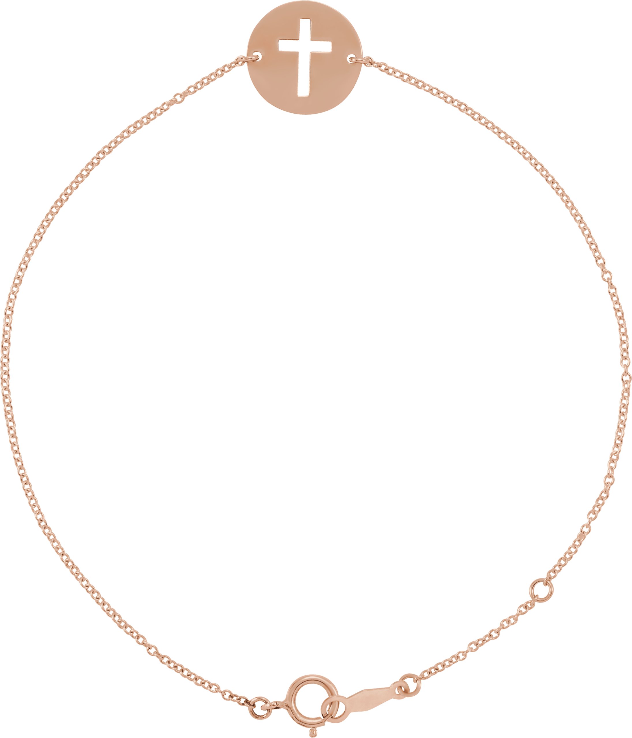 Pierced Cross Disc Bracelet