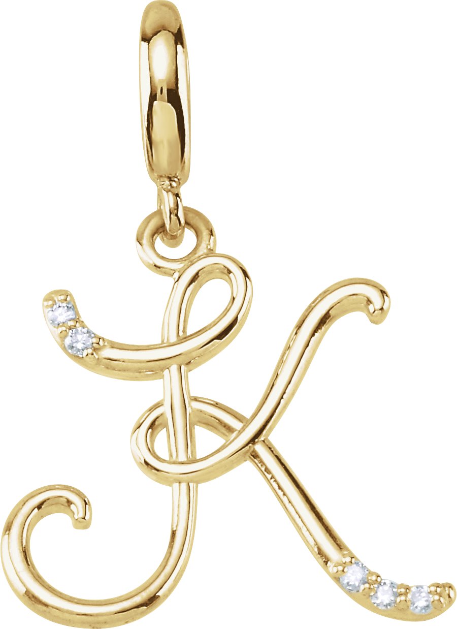 Accented Initial Charm/Pendant