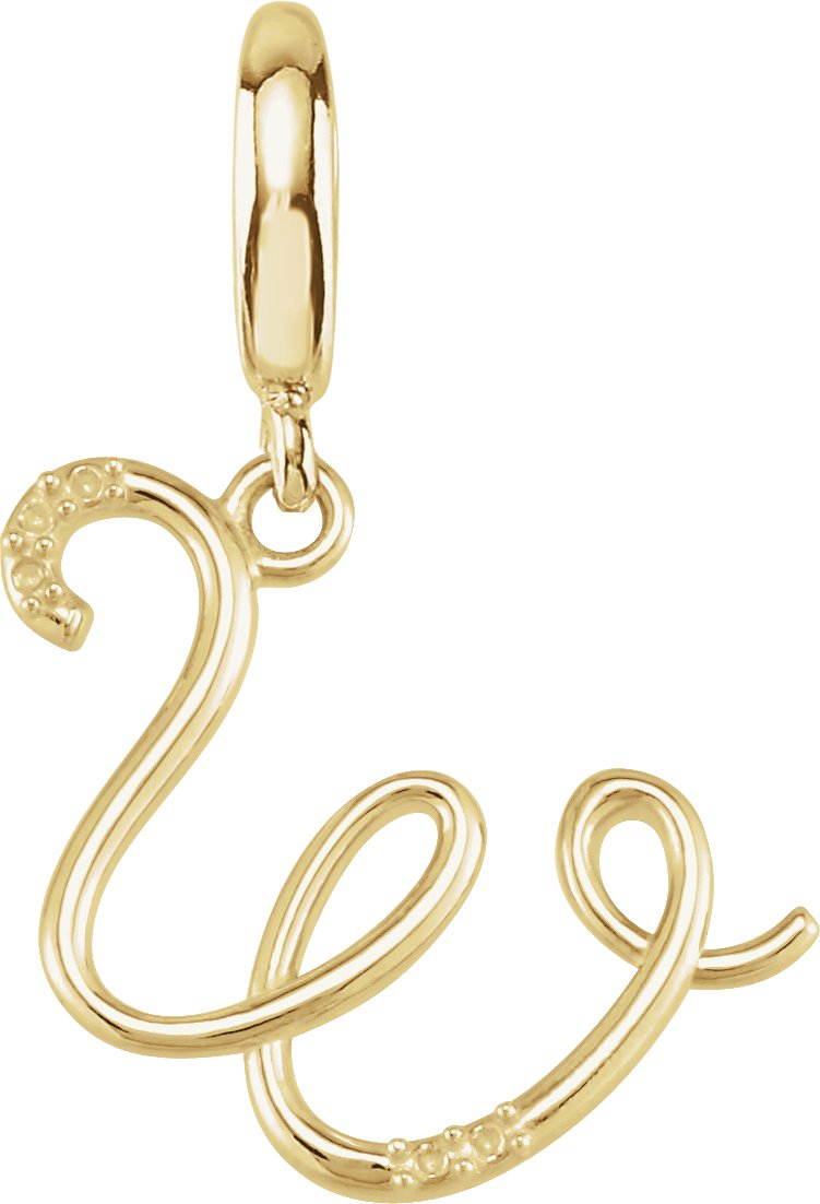 Accented Initial Charm/Pendant