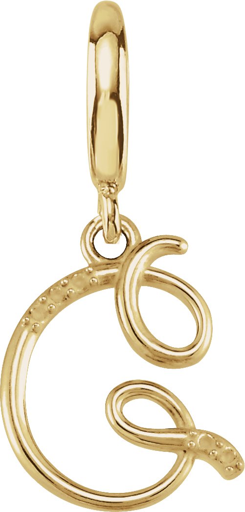 Accented Initial Charm/Pendant