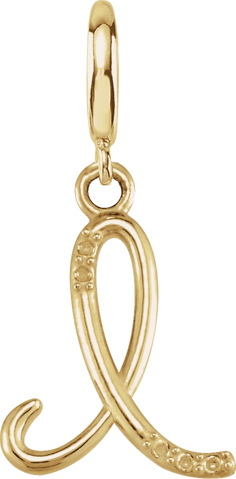 Accented Initial Charm/Pendant