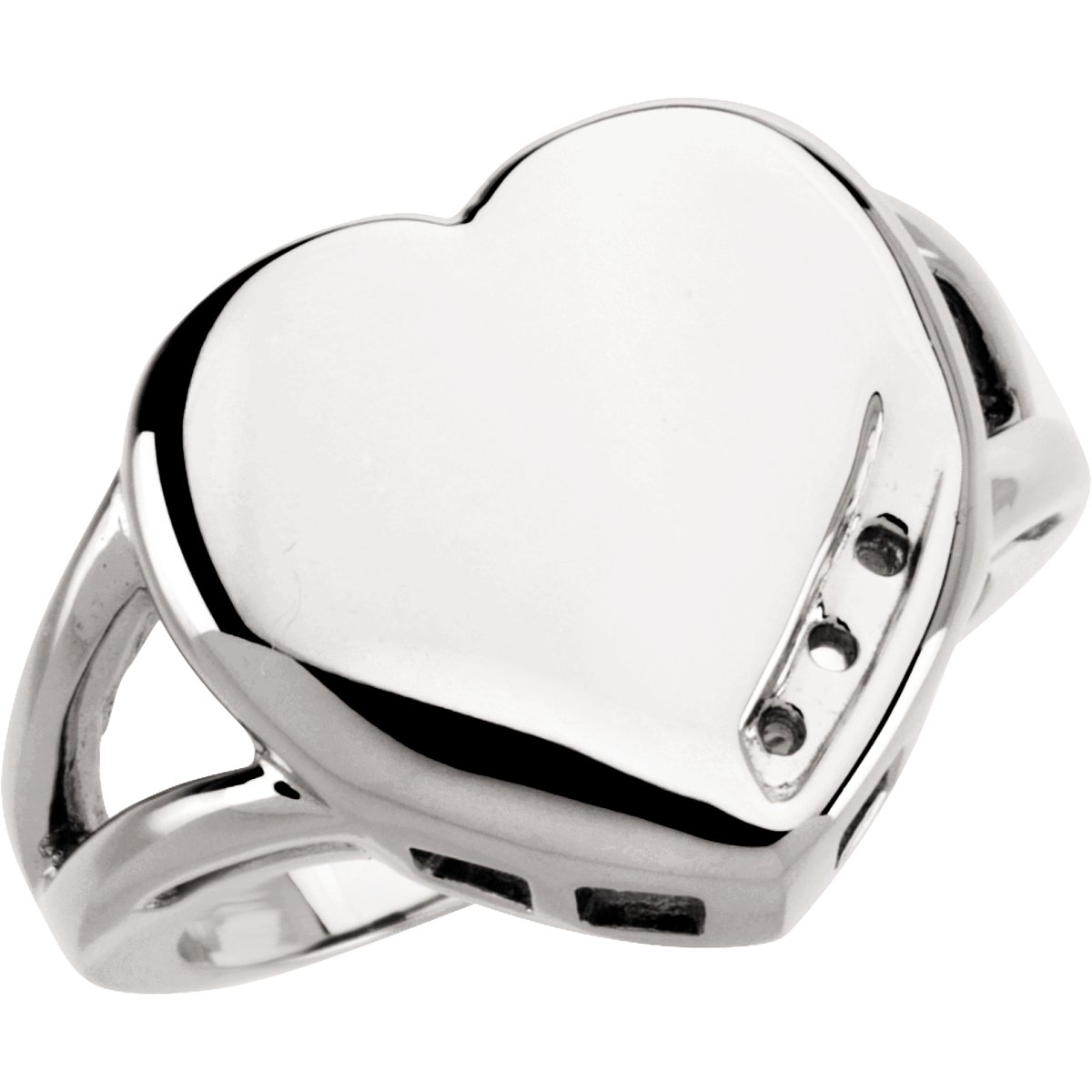 Engravable Family Heart Ring