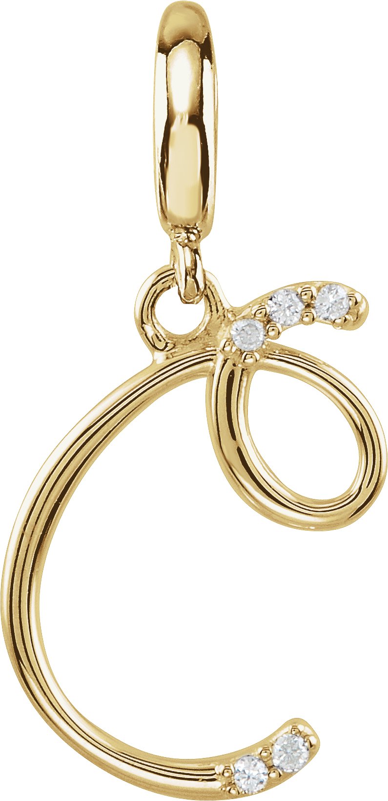 Accented Initial Charm/Pendant