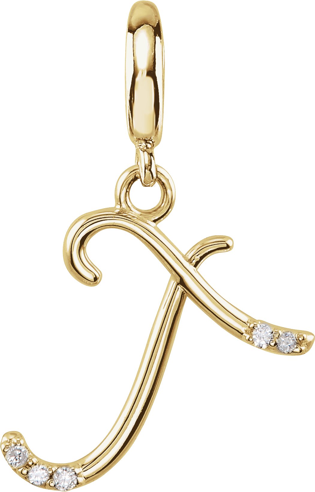 Accented Initial Charm/Pendant