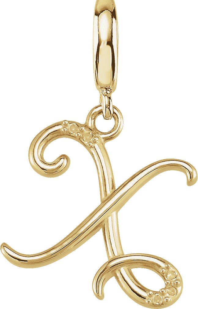 Accented Initial Charm/Pendant