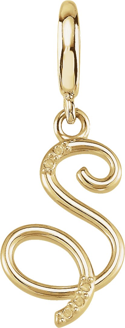 Accented Initial Charm/Pendant