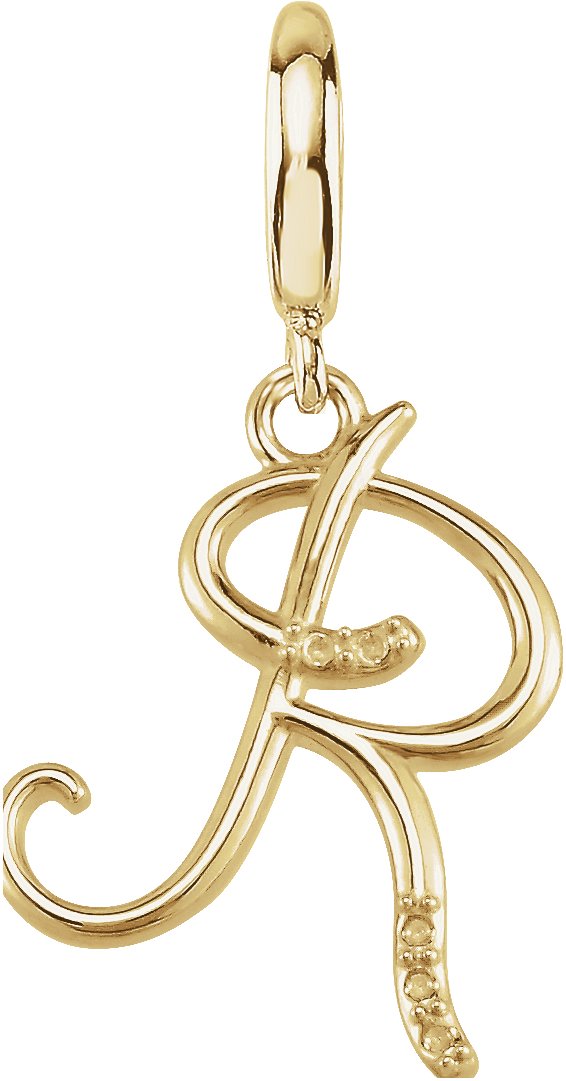Accented Initial Charm/Pendant