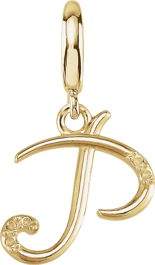 Accented Initial Charm/Pendant